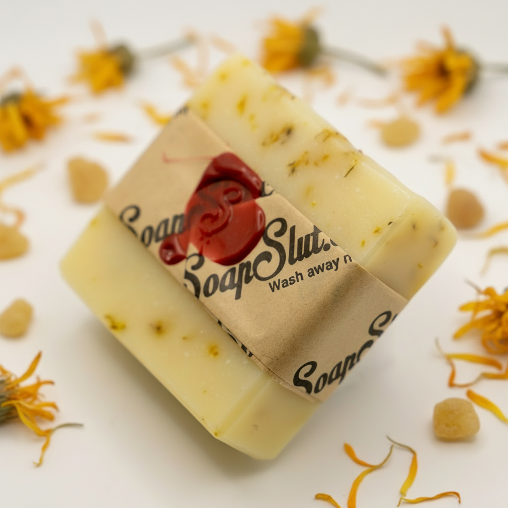 Calendula and Frankincense Tallow Soap Bar 4oz.